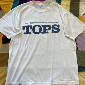 Vintage Teen Opportunities Promote Success White Shirt M/L